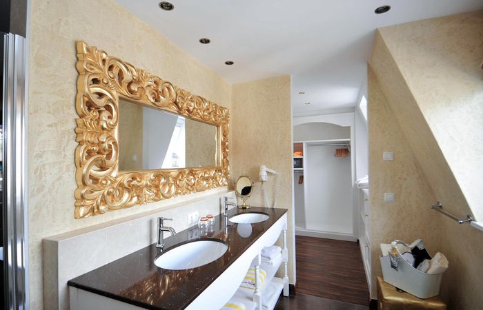 Residence Sissi Urlaub Wohnen Appartement Typ Golden-Art Badezimmer
