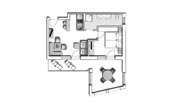 Residence Sissi Urlaub Dorf Tirol Appartement Typ Superior Skizze