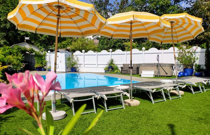 Freibad Pool Garten Residence Sissi Dorf Tirol Urlaub Südtirol