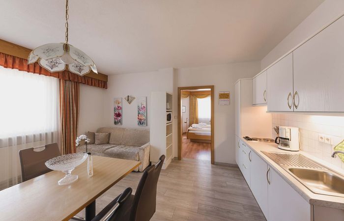 Residence Sissi Urlaub Appartement Typ Deluxe Wohnraum Küche