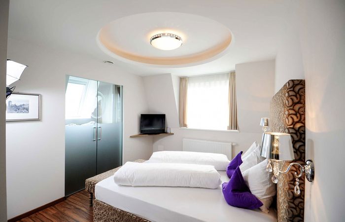 Wohnen Urlaub Dorf Tirol Residence Sissi Schlafzimmer Appartement Prestige
